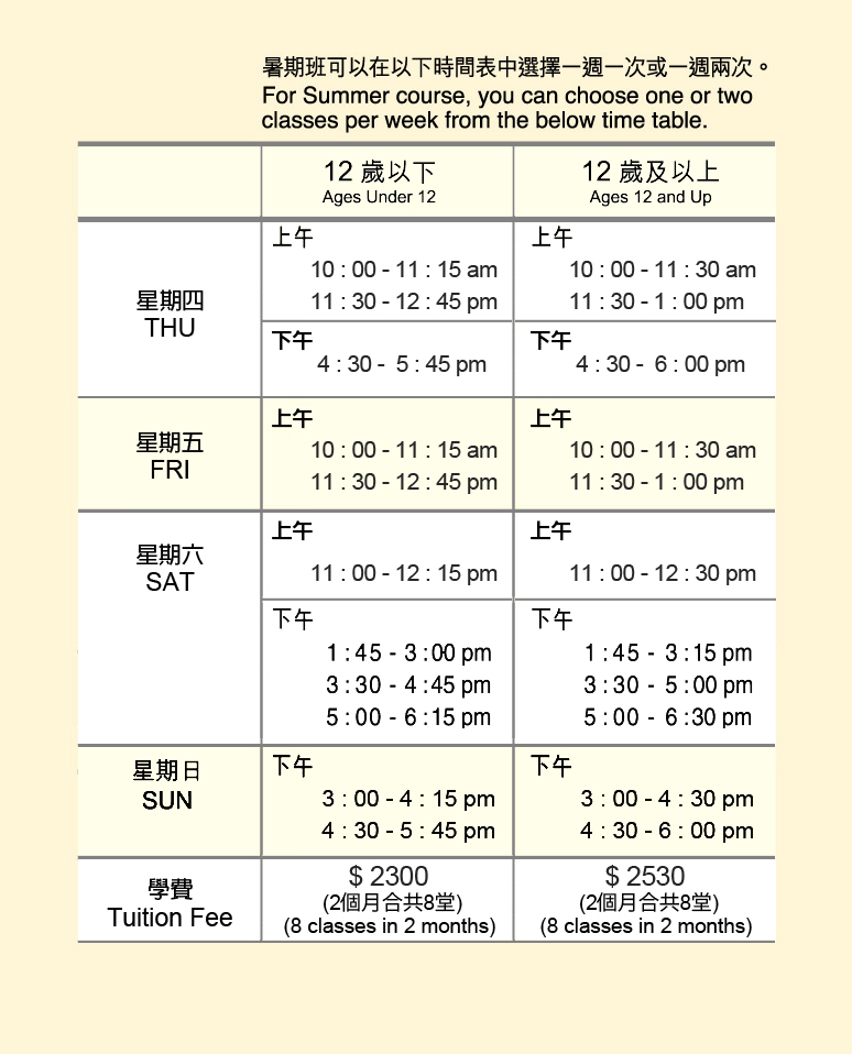 Central time table